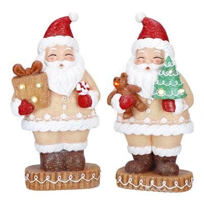 Lot de 2 Pères Noël Pain d'épices Lot de 2 Pères Noël Pain d'épices
