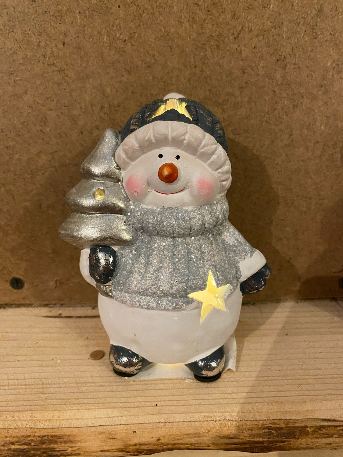 Bonhomme de neige céramique à led Bonhomme de neige céramique à led