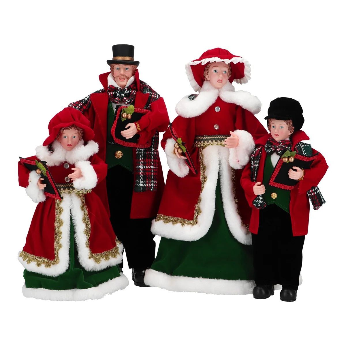 Choral Dickens 46cm Choral dickens rouge et vert