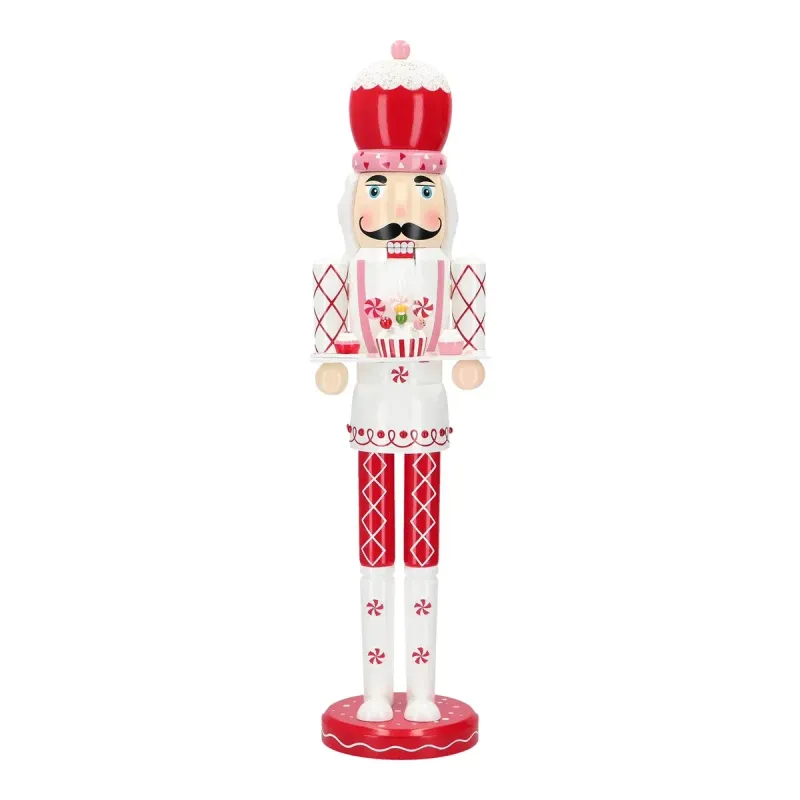 Casse noisette bois 61cm rouge blanc cuisinier