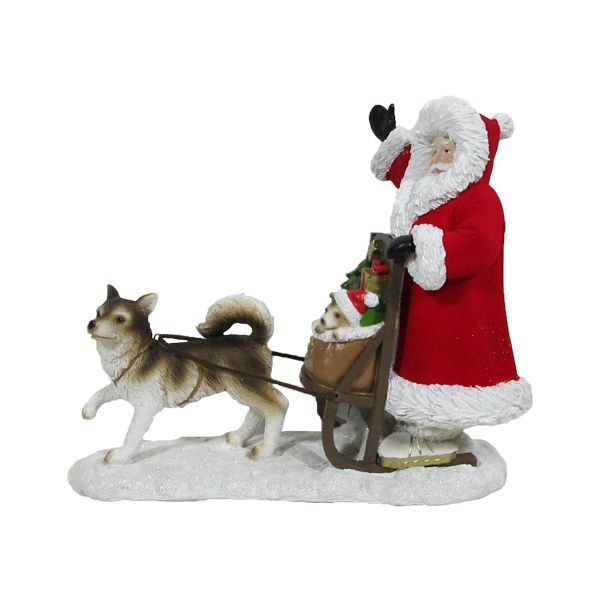 Père Noël et son chien de traineau