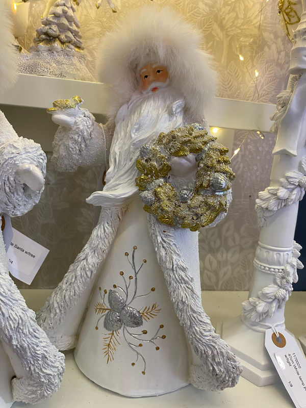Père Noël blanc à led couronne Père Noël blanc à led couronne