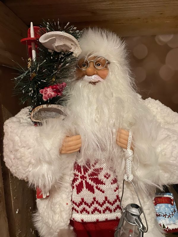 Père noël manteau blanc Père noël manteau blanc