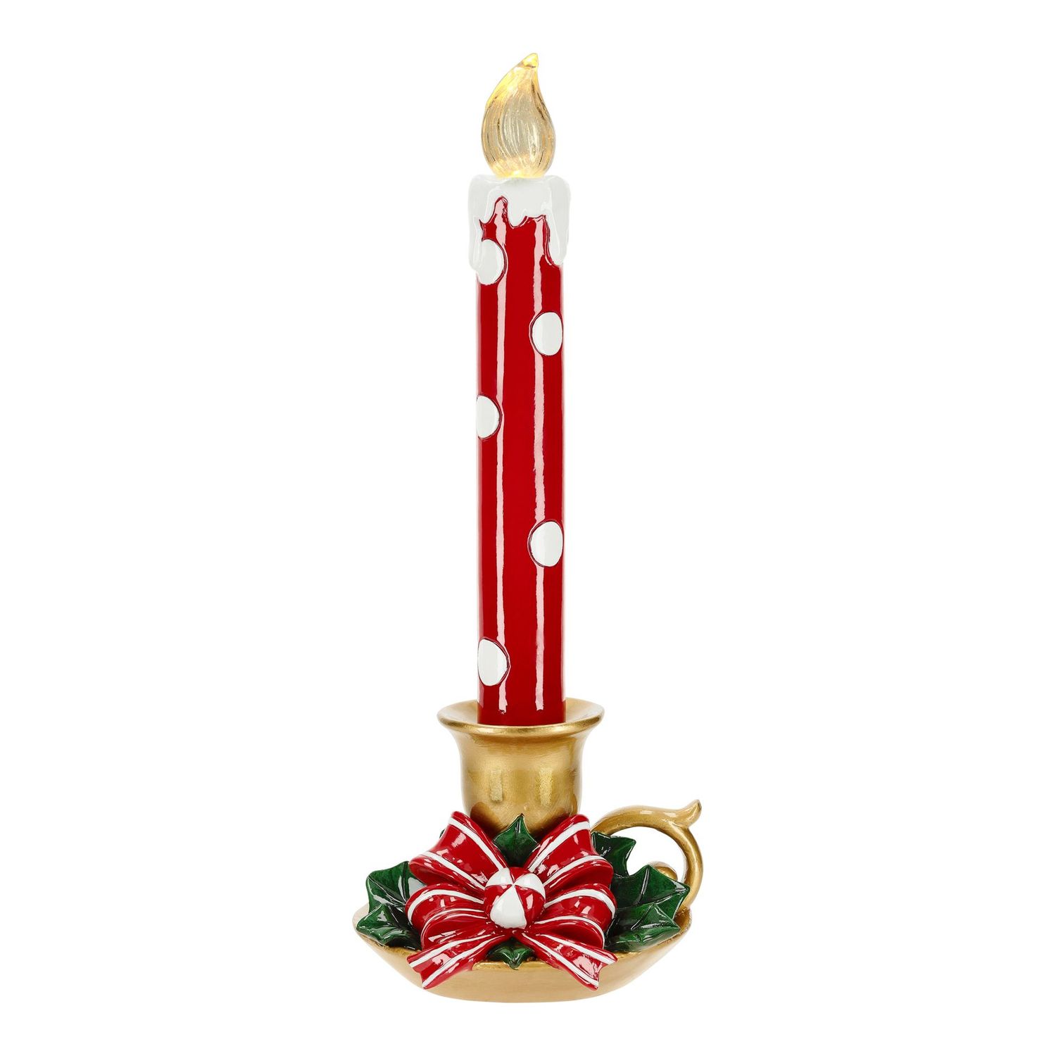 Bougie de Noël ROUGE ET BLANCHE - 36,3 CM