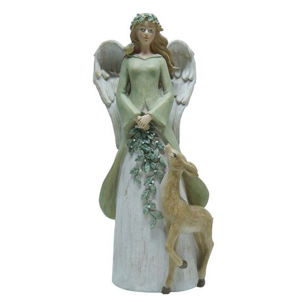 Ange Gardien avec Faon et Couronne – 46 cm Ange Gardien avec Faon et Couronne – 46 cm