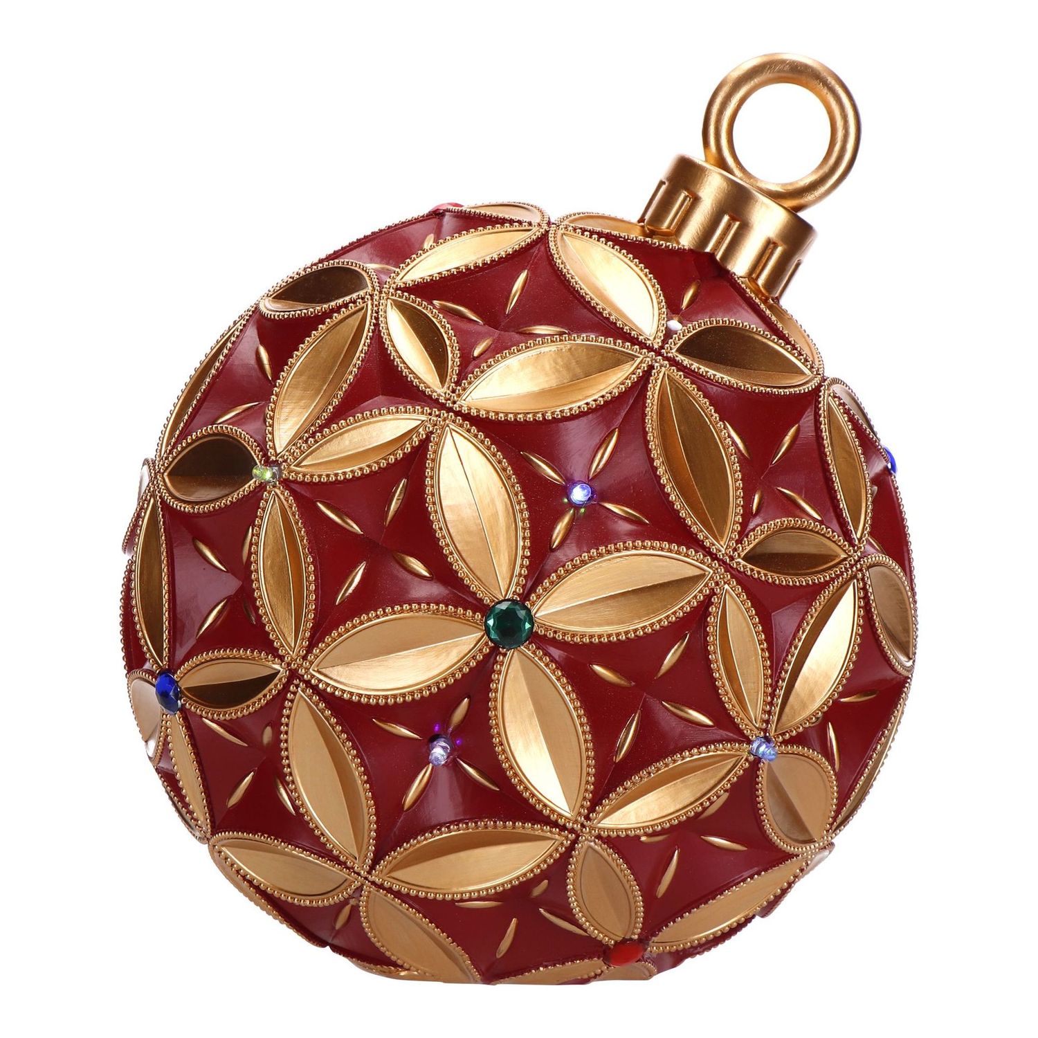 Boule de Noël rouge bijoux poly Boule de Noël rouge bijoux poly