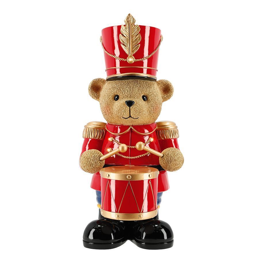 Ours Casse-Noisette avec tambour poly Ours Casse-Noisette avec tambour poly
