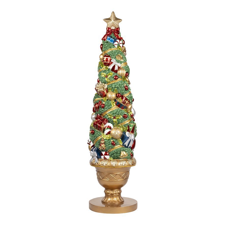Arbre décoré en fibre de verre