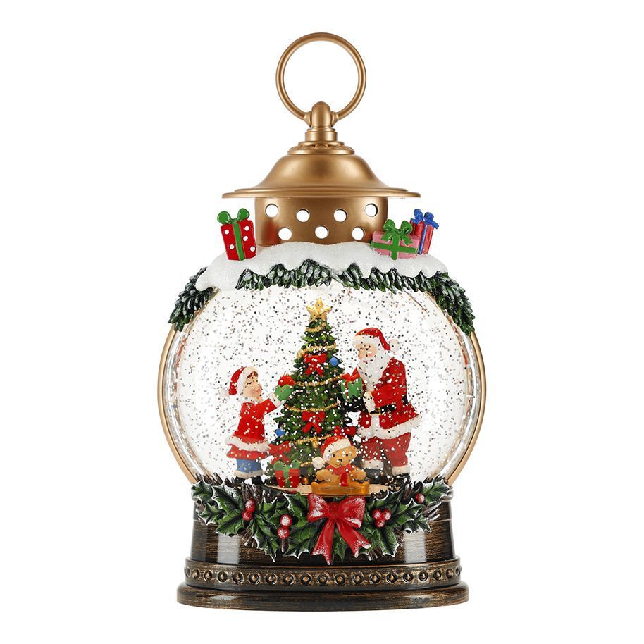 Lanterne Père Noël décor tourbillonnant dans l'eau Lanterne Père Noël décor tourbillonnant dans l'eau