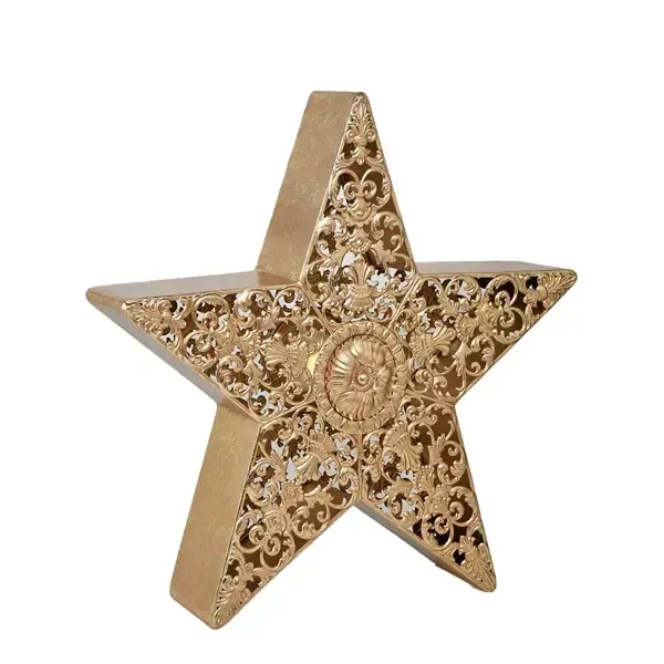 Étoile dorée de 60 cm avec lumière Étoile dorée de 60 cm avec lumière