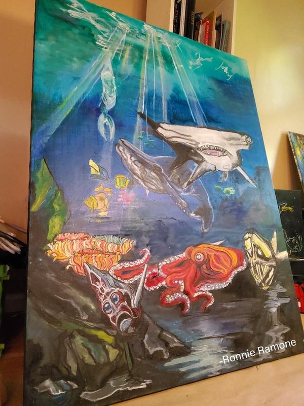 Aquatic Underground Seascape Painting