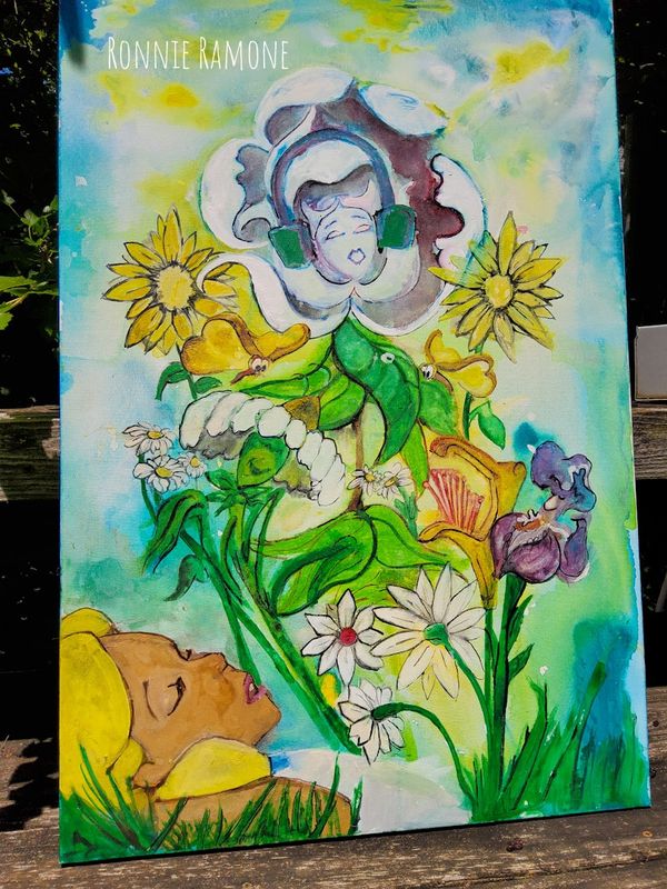 "The Flowers" Alice In Wonderland Art