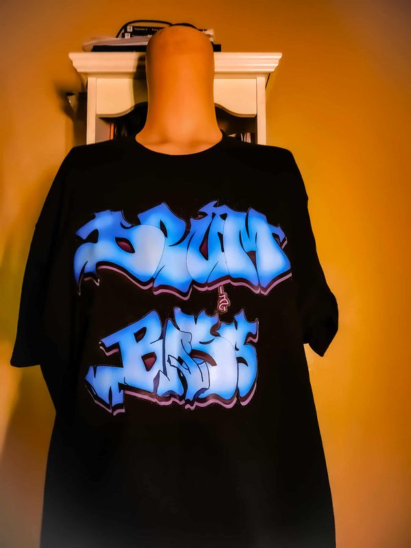 Drum and Bass Graffiti Tee Blue Version