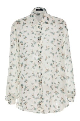 Классическая блузка с цветочным принтом