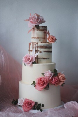 Gold Drip Semi Naked Cake