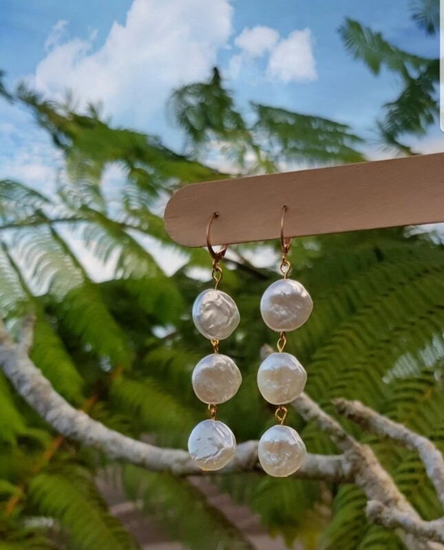 Dripping in Pearls long Faux Pearl Earrings