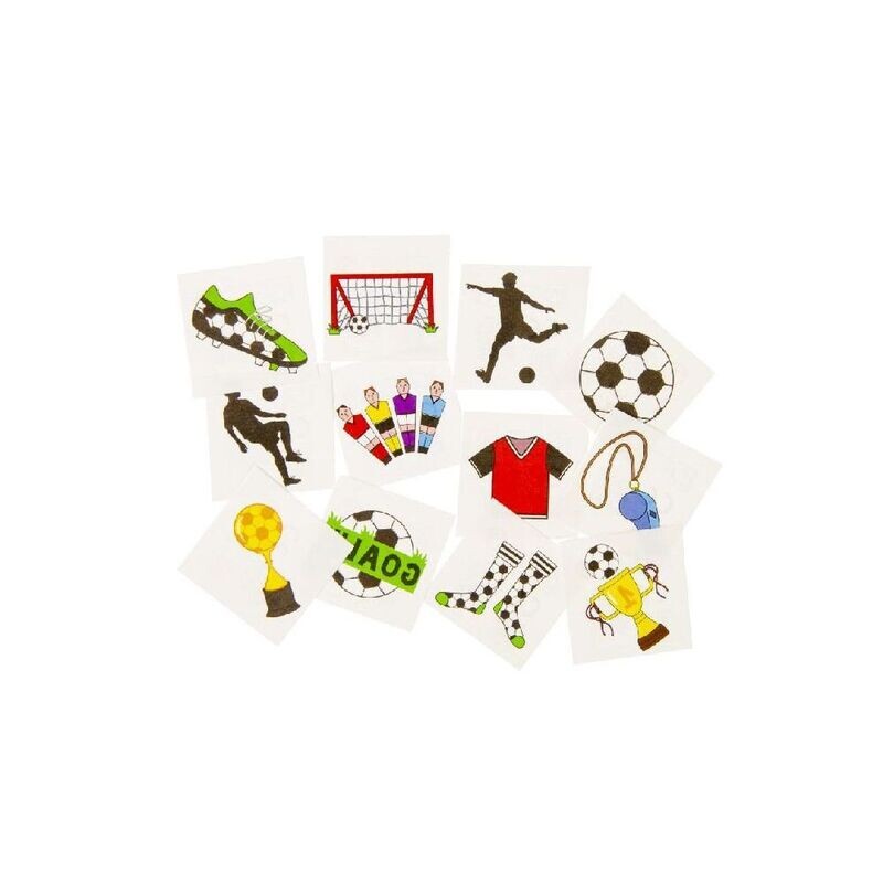 Tattoos, 12 Stück, Thema Fußball Tattoos, 12 Stück, Thema Fußball