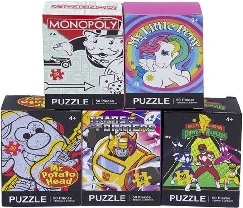 Puzzle 50 Teile Power Rangers, Monopoly, Mr.Potato Head