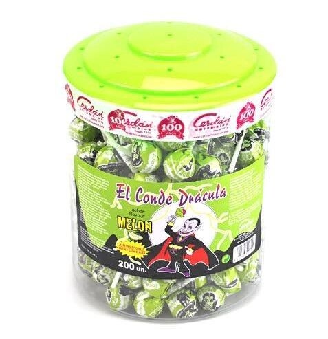 Dracula Lutscher Melone mit Kaugummi Dracula Lutscher Melone mit Kaugummi