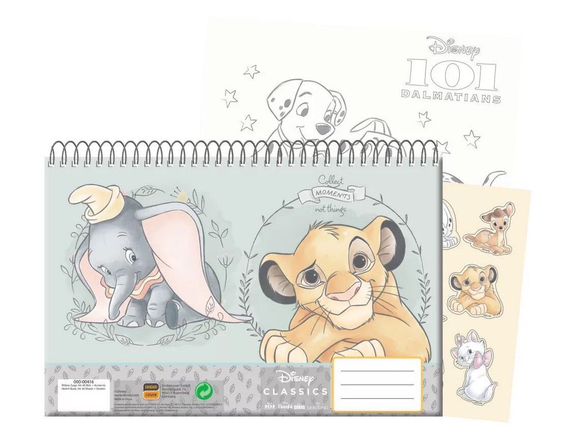 Dumbo & Simba Block 40 Seiten + Sticker