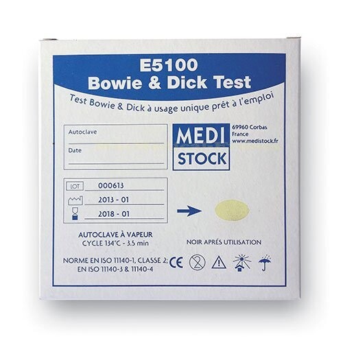 Test Bowie Dick Medistock (20 pièces)