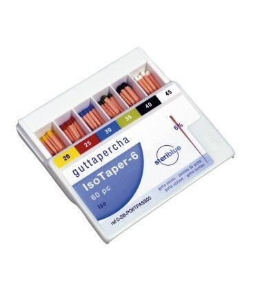 Pointes de Gutta Steriblue (60 pièces)