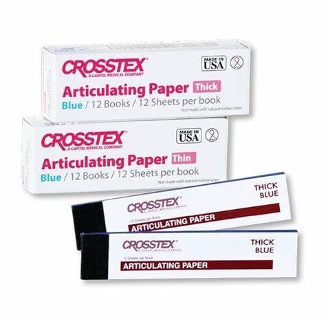 Papier d'occlusion extra-fin bleu 32 microns Crosstex (144 feuilles)