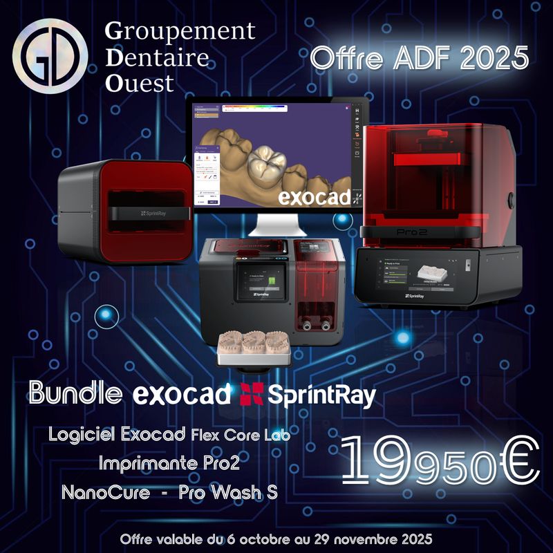 Bundle Sprintray Pro 2 + Exocad Flex Core Lab