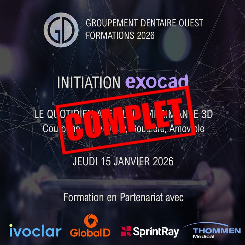Initiation Exocad : Jeudi 15 janvier 2026