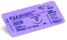 Fil de suture Omnia PGA résorbable aiguille 3/8 de cercle Fil de suture Omnia PGA résorbable aiguille 3/8 de cercle