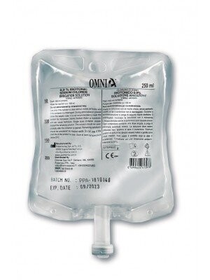 Solution stérile (chlorure de sodium 0.9%) Omnia Solution stérile (chlorure de sodium 0.9%) Omnia, Volume: 250ml (20 pièces)