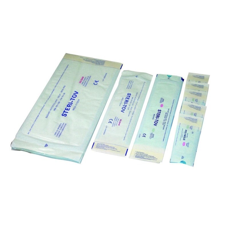 Sachets de stérilisation autocollants Steri-Tov Médistock (200 pièces)