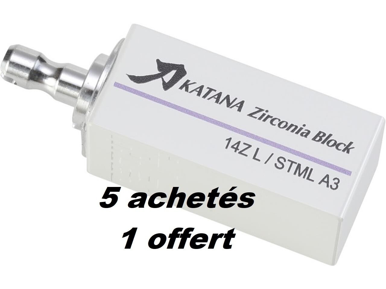 Katana Zirconia Block taille 14ZL (3 pièces) Katana Zirconia Block taille 14ZL (3 pièces)