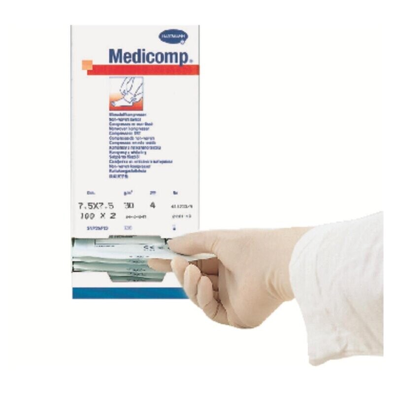 Compresses stériles non tissées 5/5cm Medicomp Hartmann  (150 pièces)