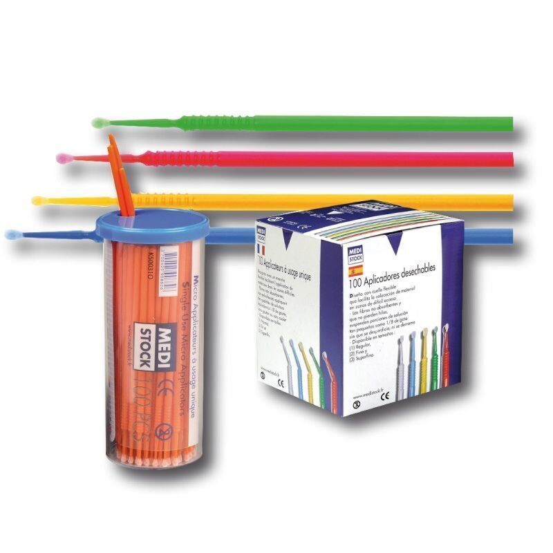 Micro-applicateurs Medistock super-fins violets (100 pièces)