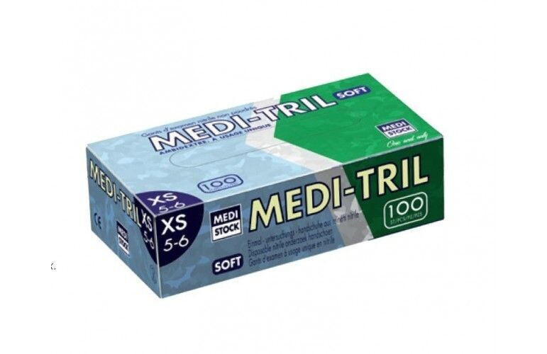 Gants Medi-Tril Soft nitrile Medi Stock Gants Medi-Tril Soft nitrile Medi Stock, Taille: S