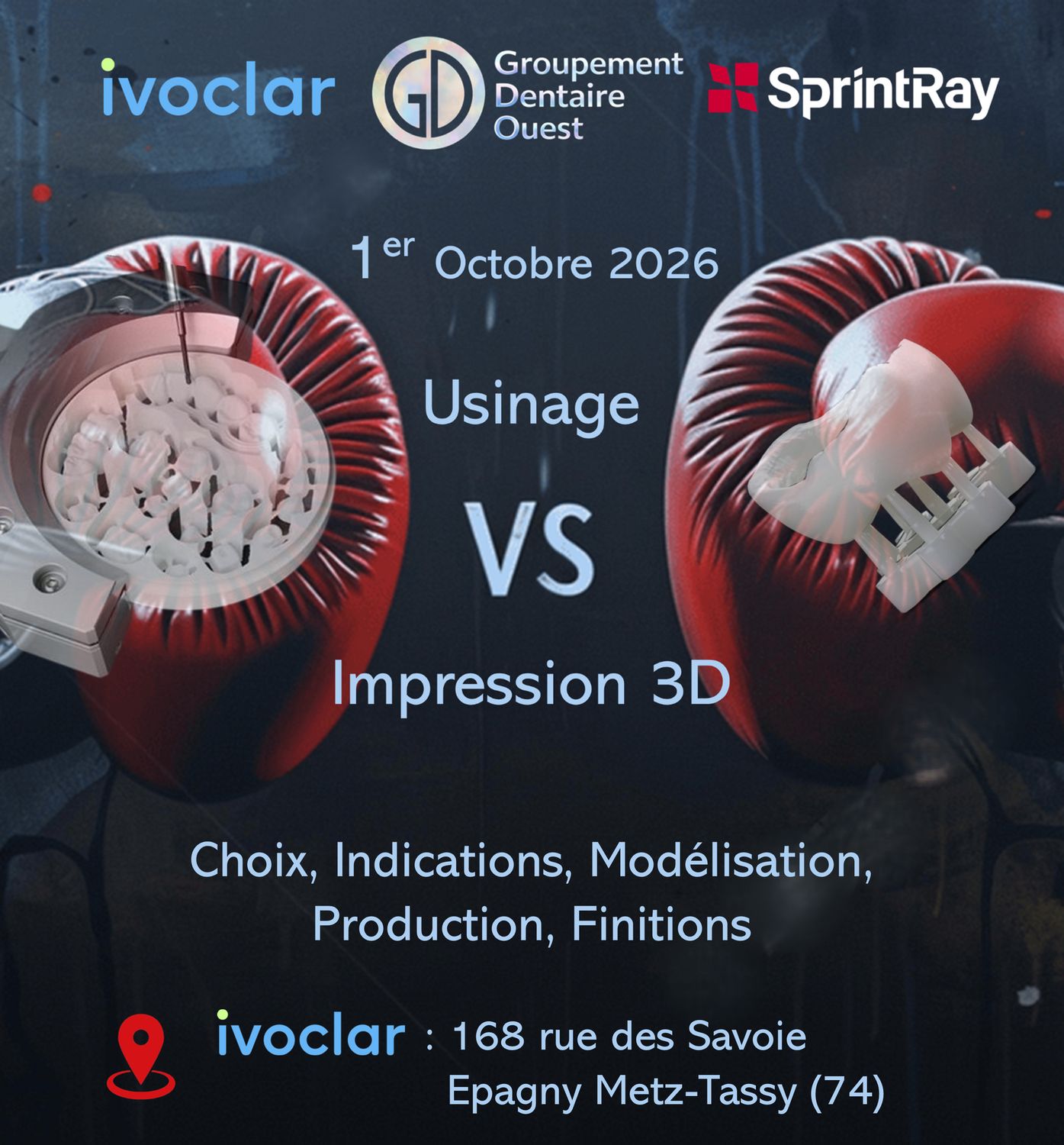Usinage VS Impression 3D : Jeudi 1er octobre 2026
