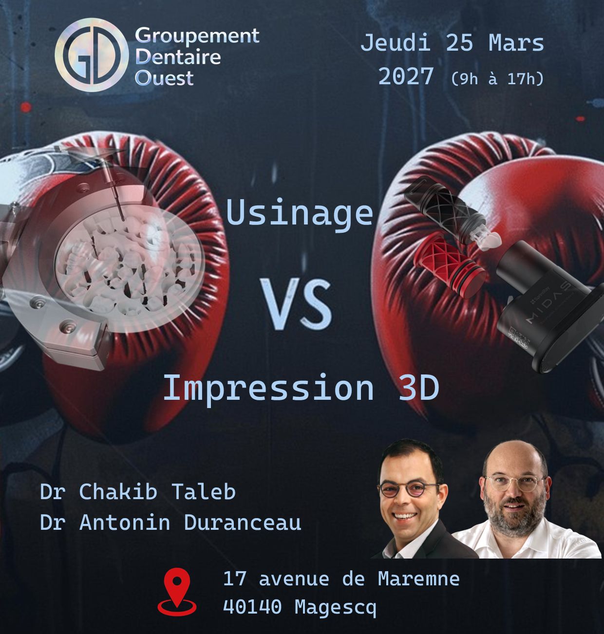 Usinage VS Impression 3D : Jeudi 25 Mars 2027