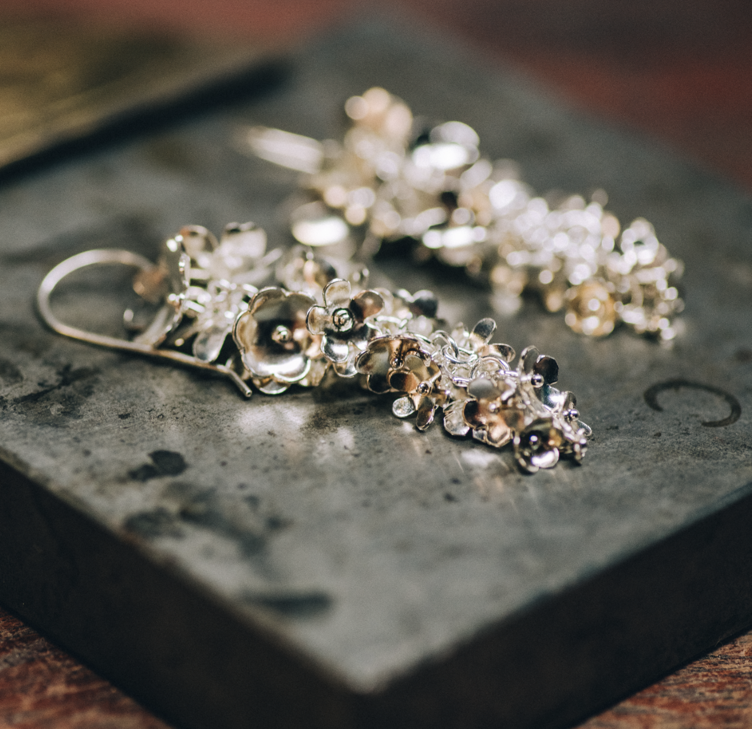 ★韓国人気★TATIANA★Color Stripe Heart Earring Cute Korean Earrings Heart Bling Zircon Stone Rose Gold