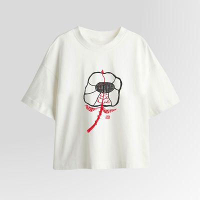 [HAND-PAINTED] Me FLOWER Collection "Flower With Thorns" Artwork T-Shirt
