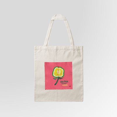 [HAND-PAINTED] Me FLOWER Collection 'Flower with Thorns' Canvas Tote Bag (Durian)*