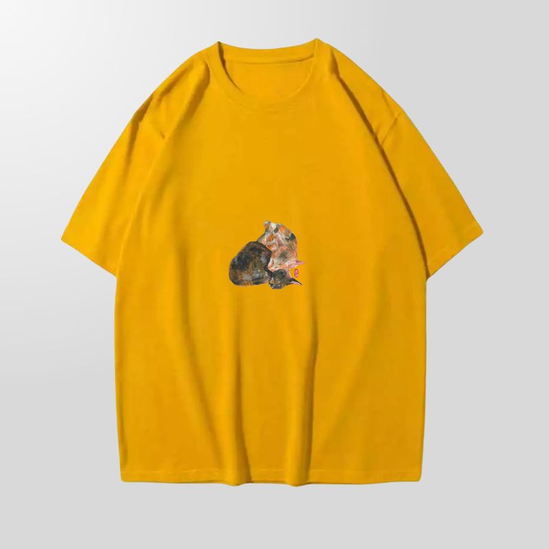 [HAND-PAINTED] LIMITED MEow Collection Oversized "This Is Our Way Of Comfort" Artwork T-Shirt