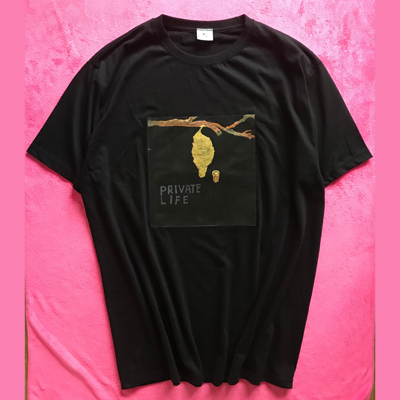 [HAND-PAINTED] "The Golden Cocoon" Regular Fit Artwork T-Shirt (Black)