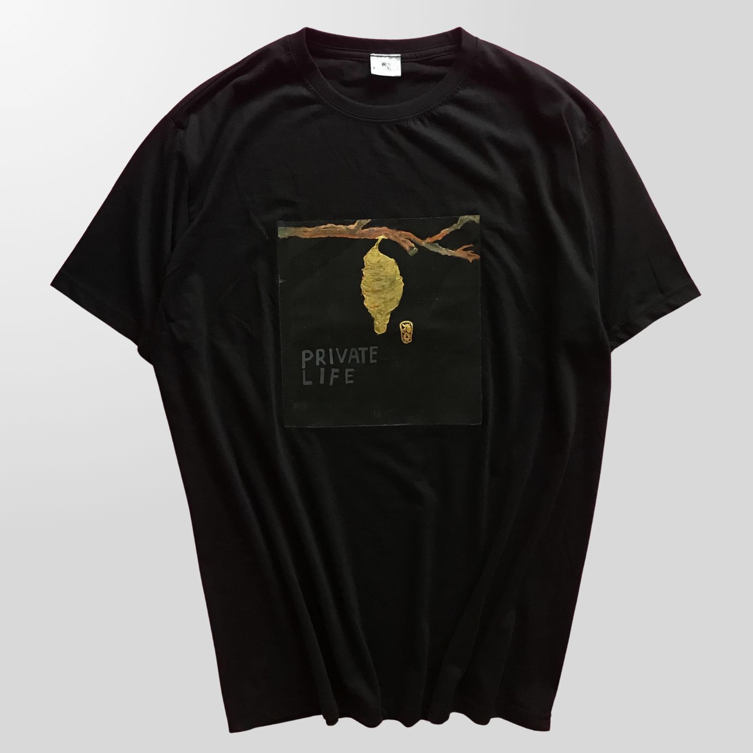 [HAND-PAINTED] "The Golden Cocoon" Artwork T-Shirt (Black)