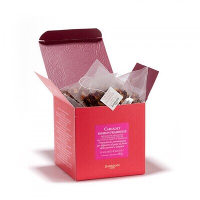 Carcadet Passion Framboise étui 20 Sachets Cristal 60G - DAMMANN FRERES