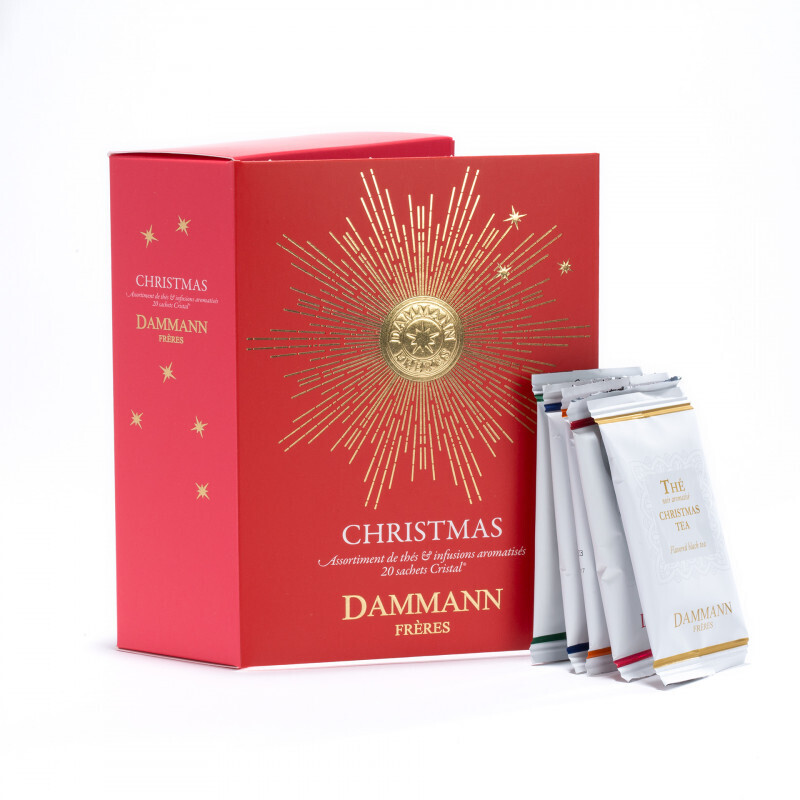 Coffret « Christmas » assortiment de thés & infusions aromatisés, 20 sachets 44G – DAMMANN FRERES