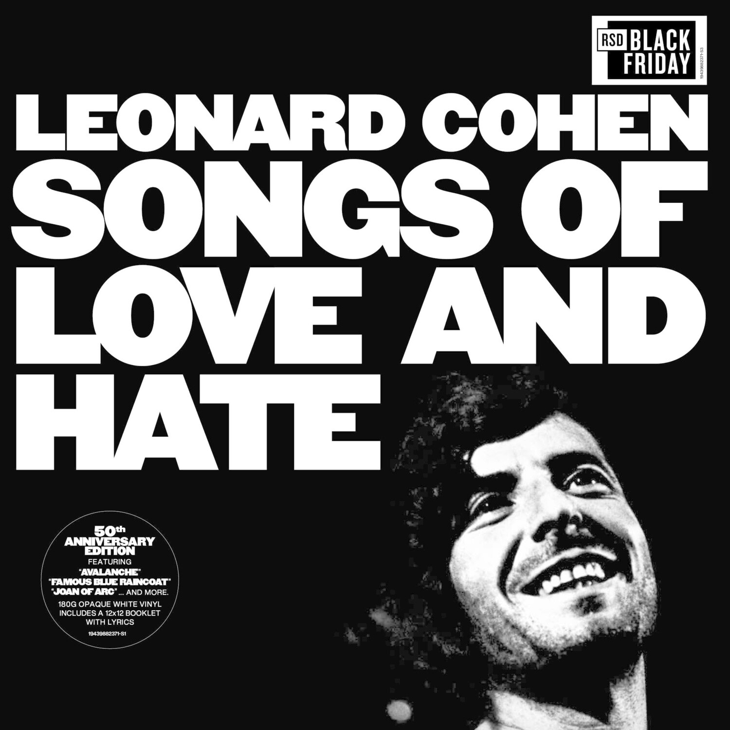 Leonard Cohen - Songs of Love and Hate (with 12x12 lyric booklet) LP