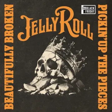 Jelly Roll - 2025BF - Beautifully Broken: Pickin' Up the Pieces (Tequila Sunrise Vinyl) LP