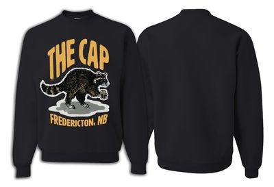 Black Crewneck (Raccoon Print)