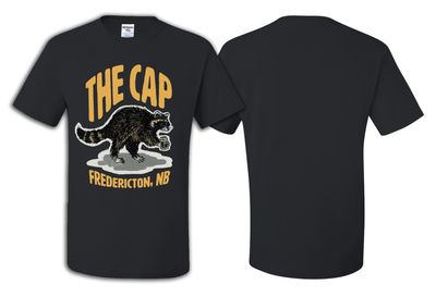 Black T-Shirt (Raccoon Print)